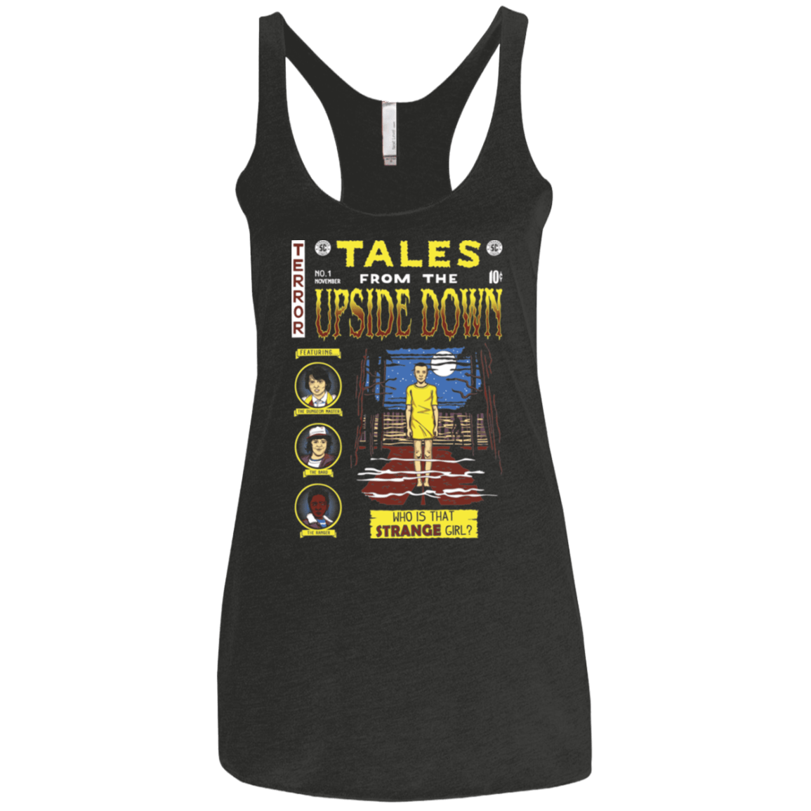 T-Shirts Vintage Black / X-Small Tales from the Upside Down Women's Triblend Racerback Tank