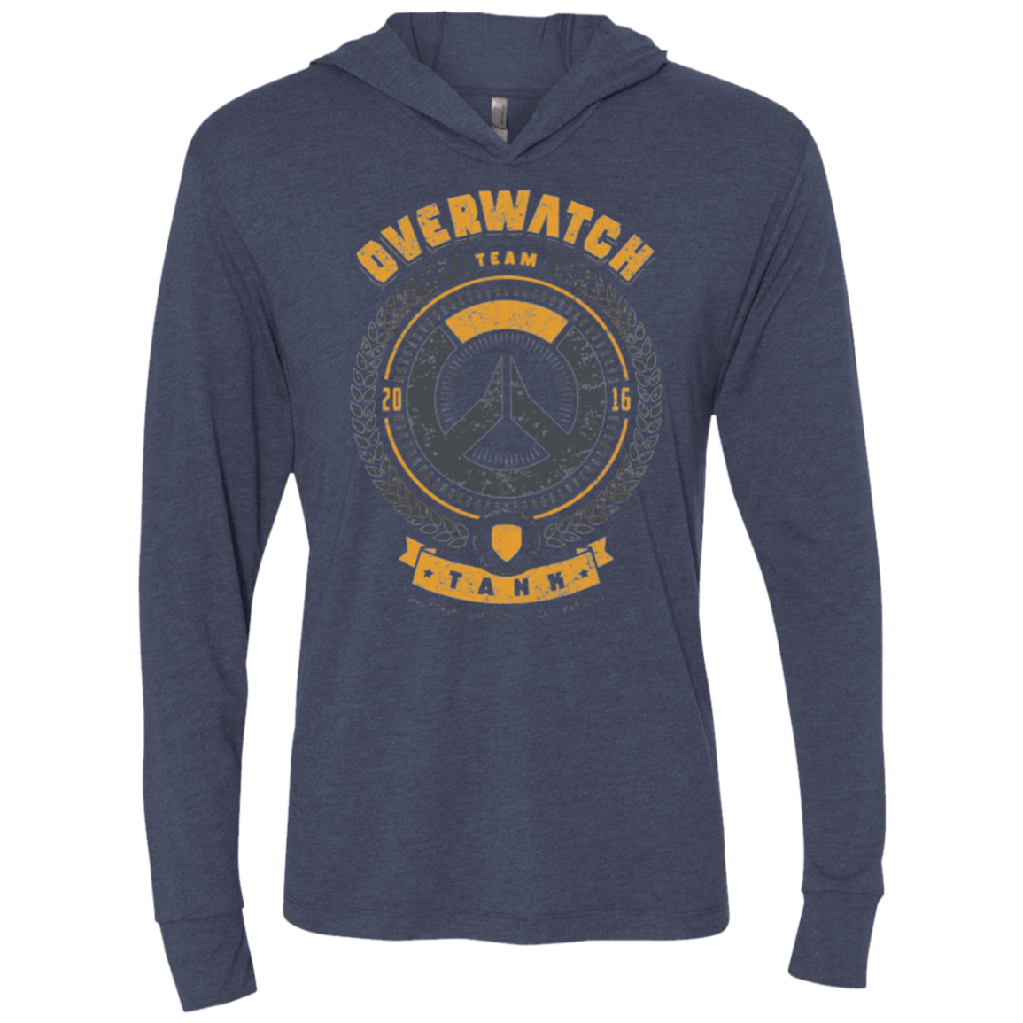 T-Shirts Vintage Navy / X-Small Tank Team Triblend Long Sleeve Hoodie Tee