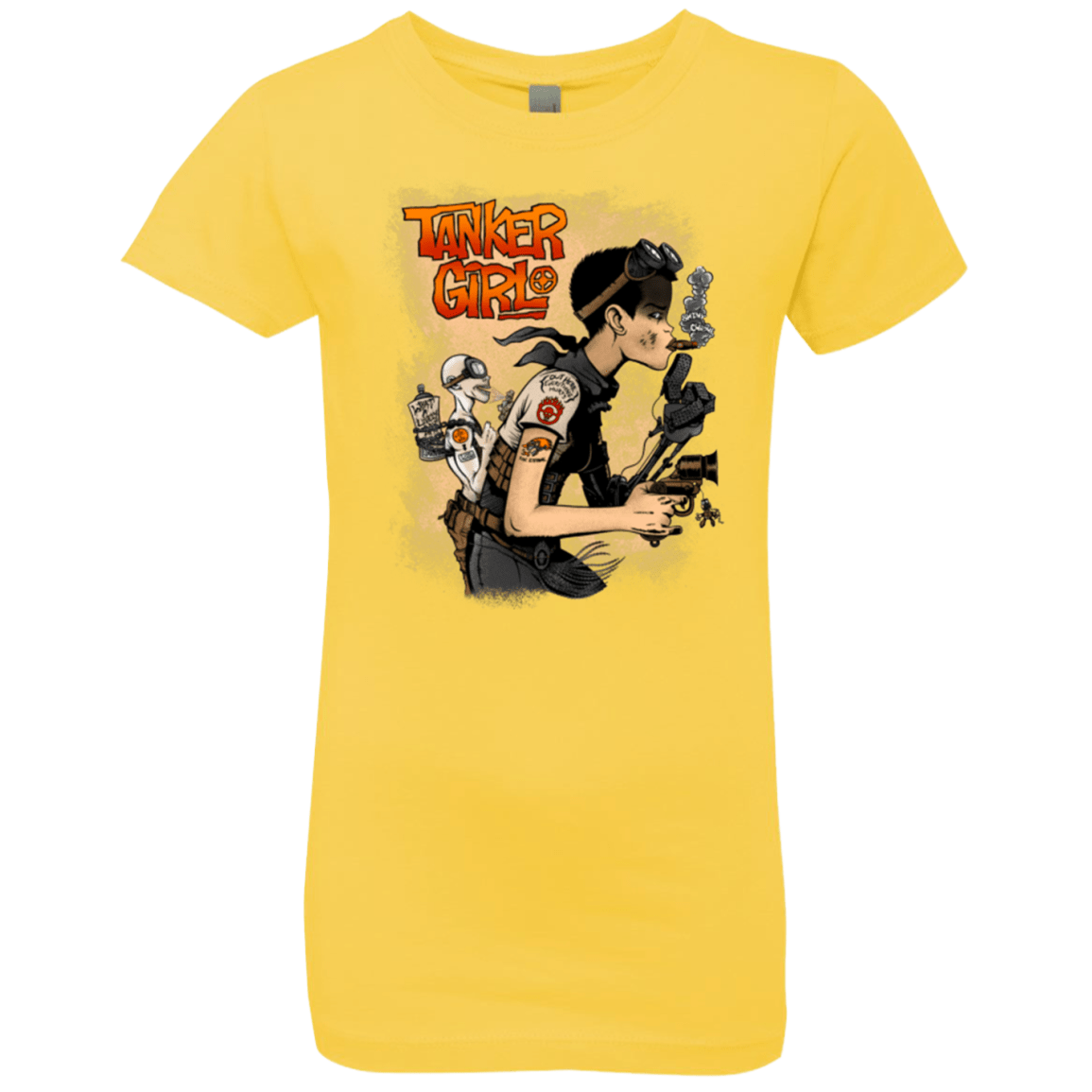 T-Shirts Vibrant Yellow / YXS Tanker Girl Girls Premium T-Shirt