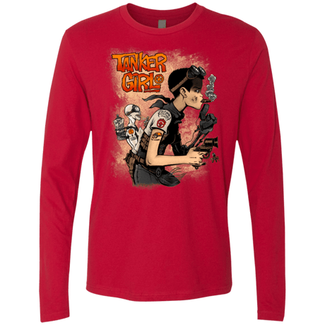 T-Shirts Red / Small Tanker Girl Men's Premium Long Sleeve