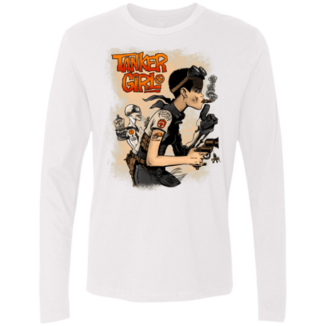 T-Shirts White / Small Tanker Girl Men's Premium Long Sleeve