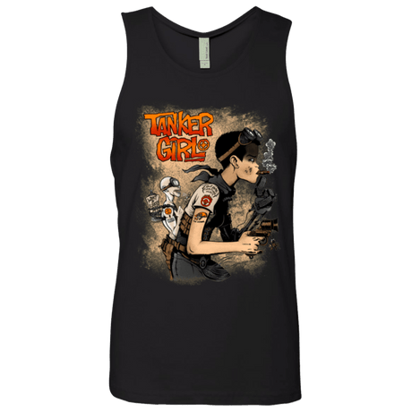 T-Shirts Black / Small Tanker Girl Men's Premium Tank Top