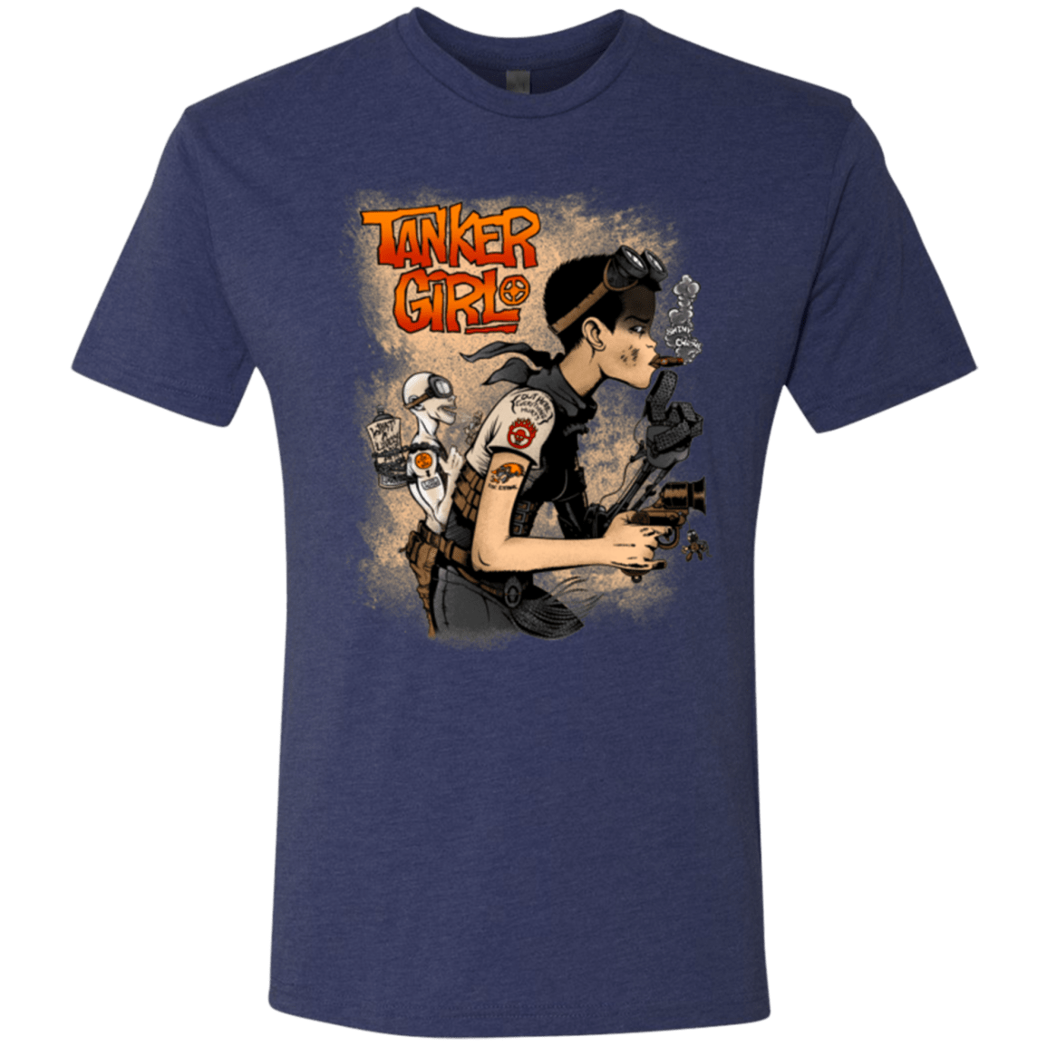 T-Shirts Vintage Navy / Small Tanker Girl Men's Triblend T-Shirt