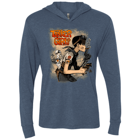 T-Shirts Indigo / X-Small Tanker Girl Triblend Long Sleeve Hoodie Tee