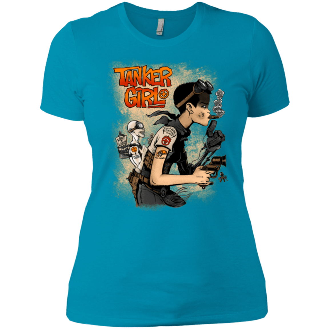 T-Shirts Turquoise / X-Small Tanker Girl Women's Premium T-Shirt