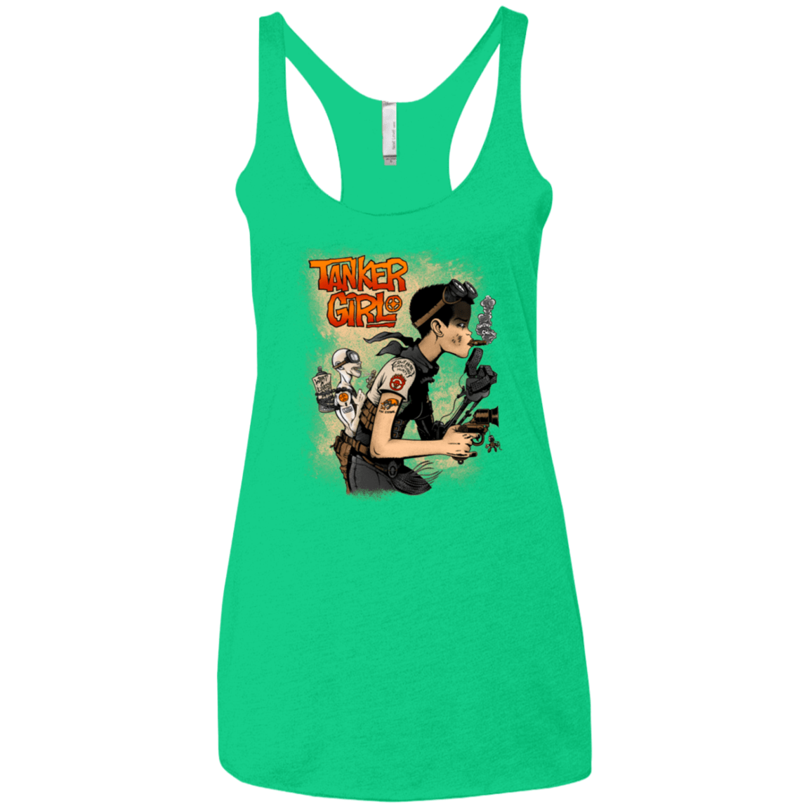 T-Shirts Envy / X-Small Tanker Girl Women's Triblend Racerback Tank