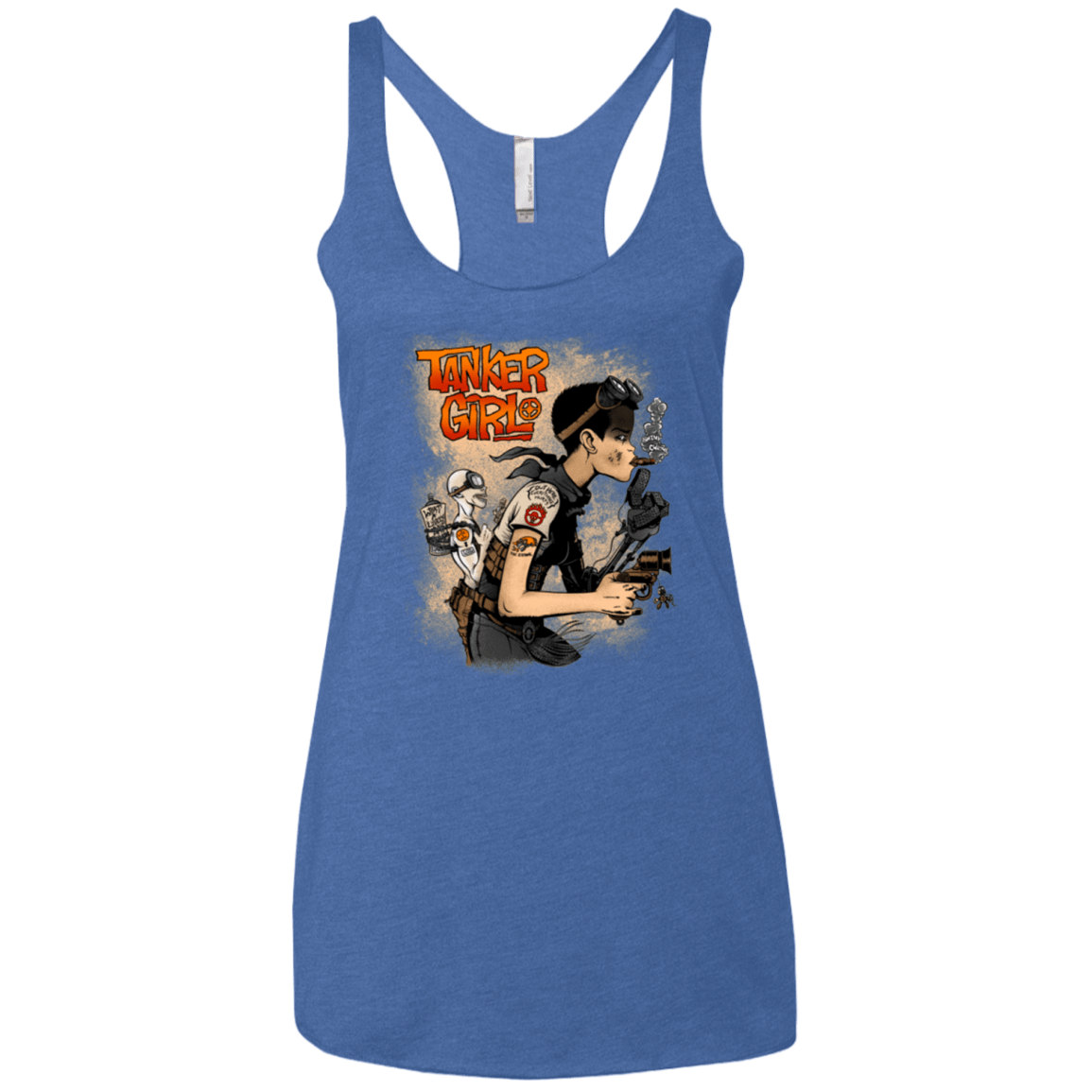 T-Shirts Vintage Royal / X-Small Tanker Girl Women's Triblend Racerback Tank