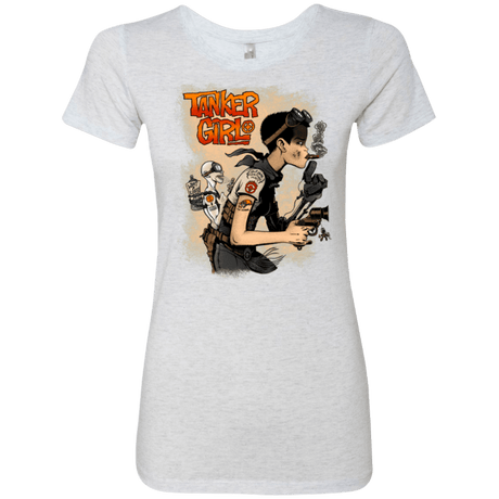 T-Shirts Heather White / Small Tanker Girl Women's Triblend T-Shirt