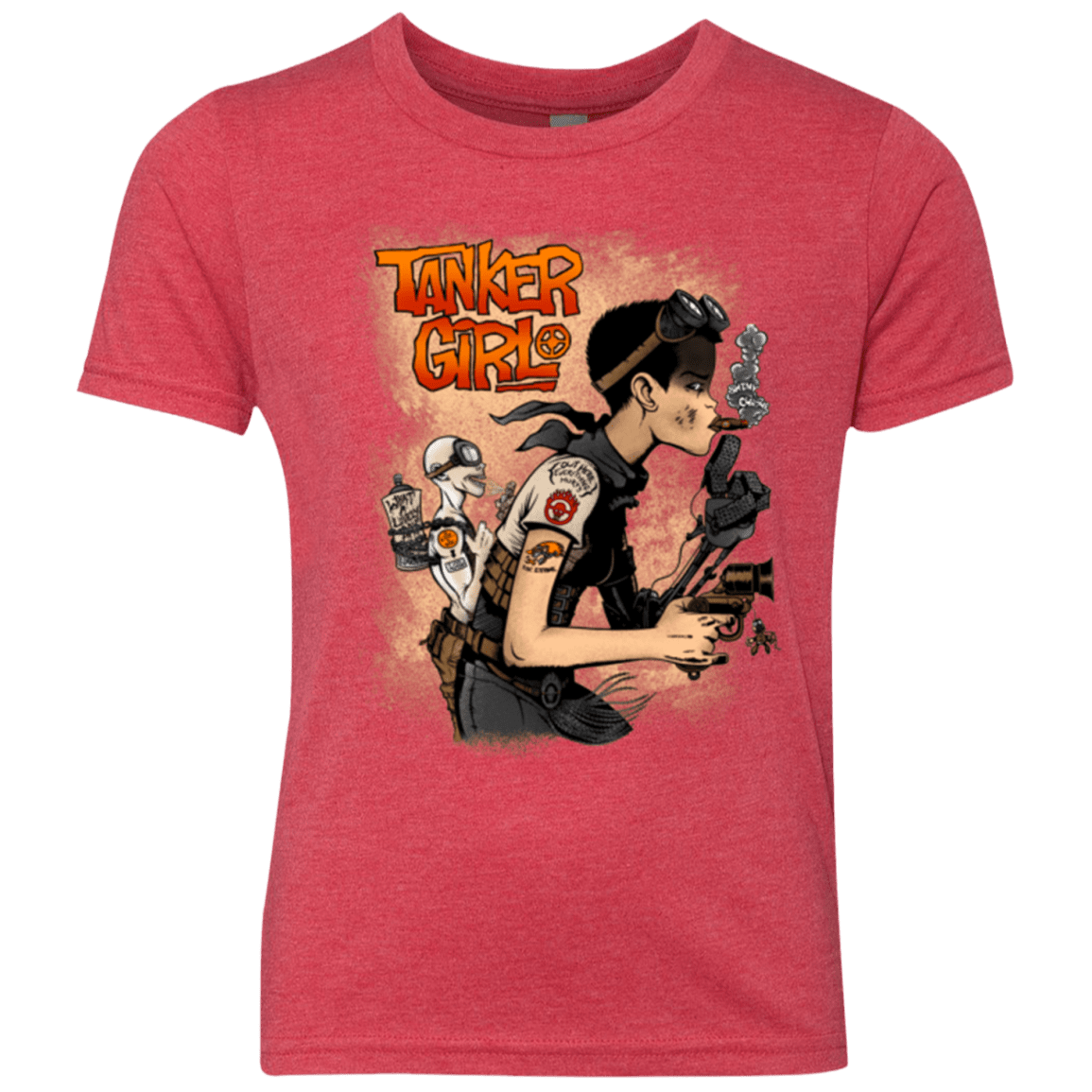 T-Shirts Vintage Red / YXS Tanker Girl Youth Triblend T-Shirt