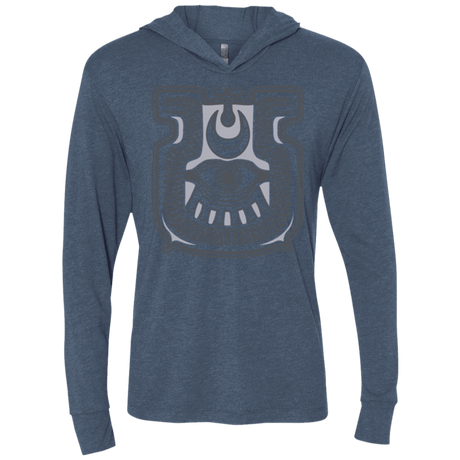 T-Shirts Indigo / X-Small Tapestry of doom Triblend Long Sleeve Hoodie Tee