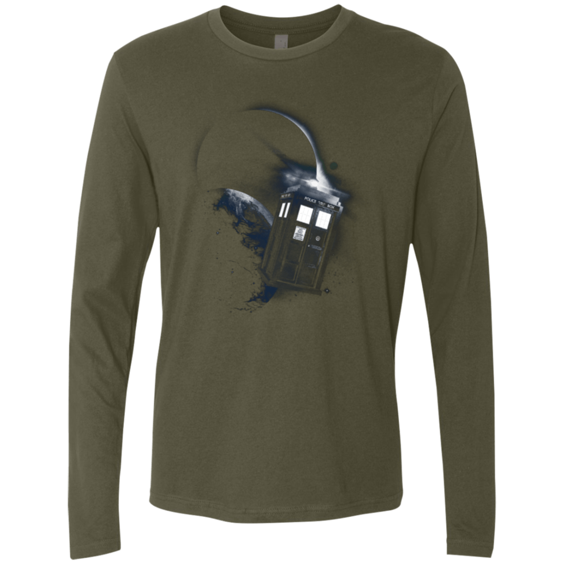 T-Shirts Military Green / Small TARDIS 2 Men's Premium Long Sleeve