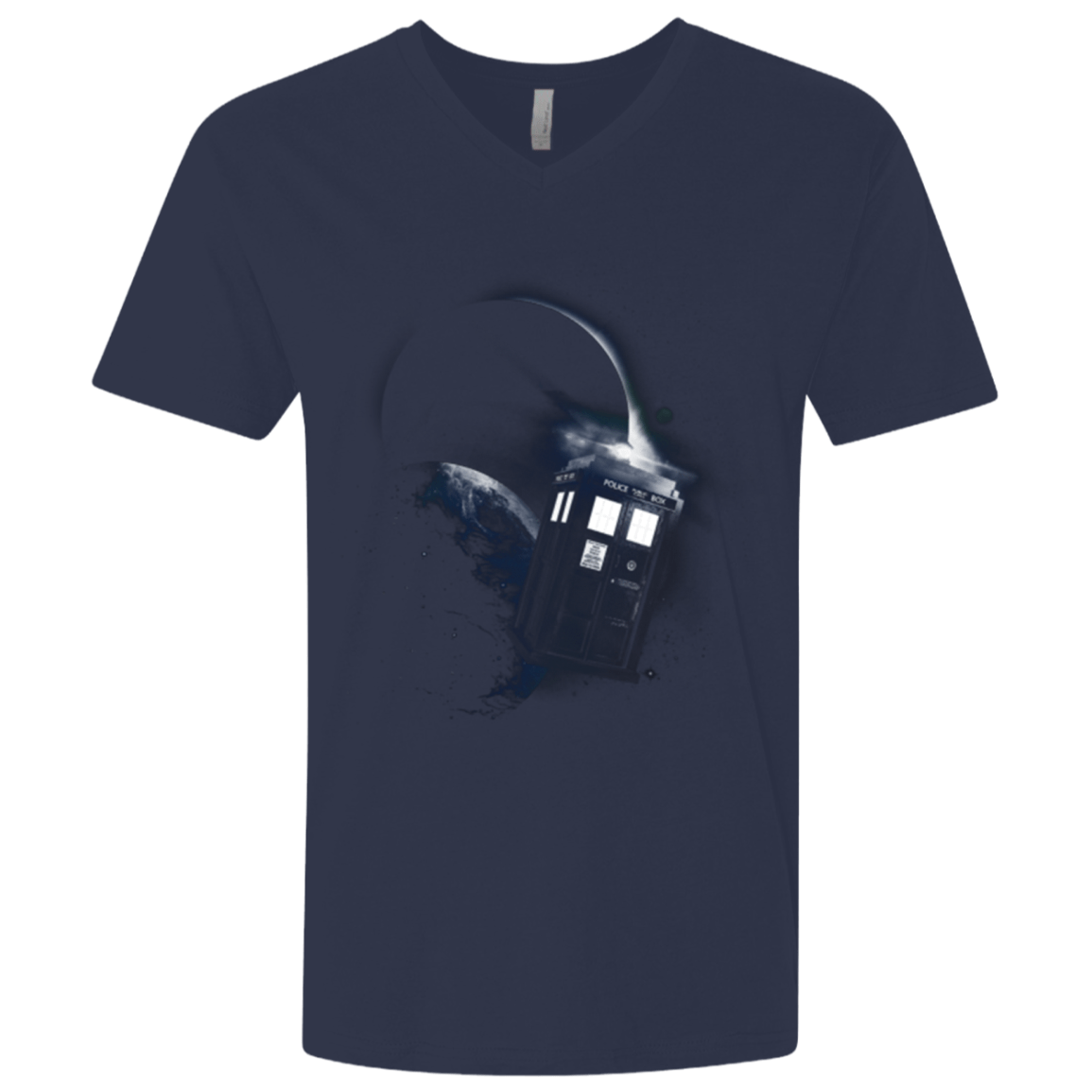 T-Shirts Midnight Navy / X-Small TARDIS 2 Men's Premium V-Neck