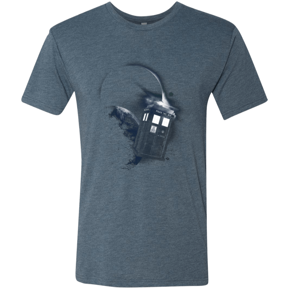 T-Shirts Indigo / Small TARDIS 2 Men's Triblend T-Shirt