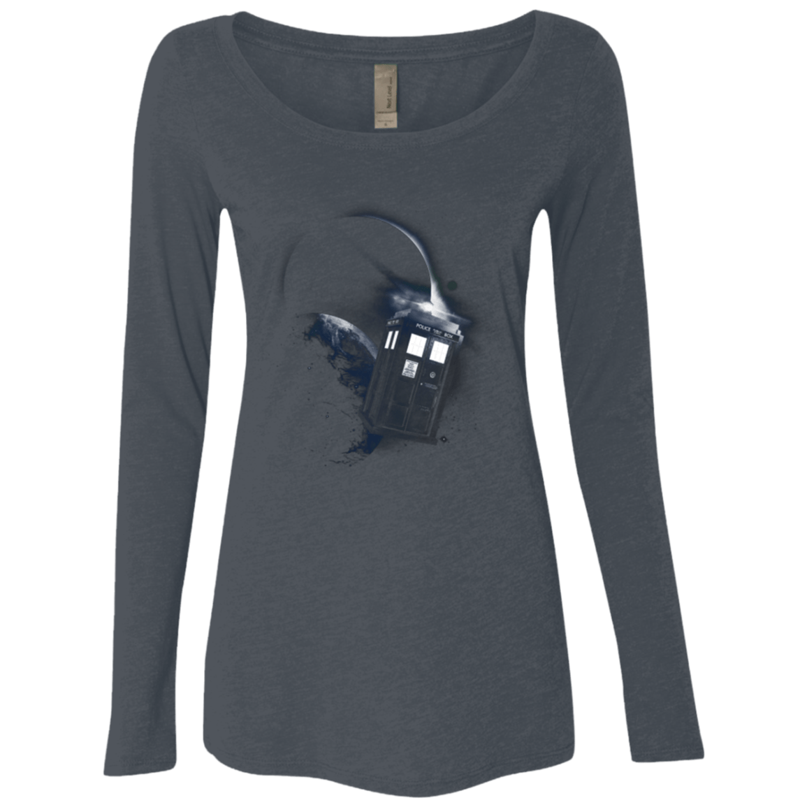 T-Shirts Vintage Navy / Small TARDIS 2 Women's Triblend Long Sleeve Shirt