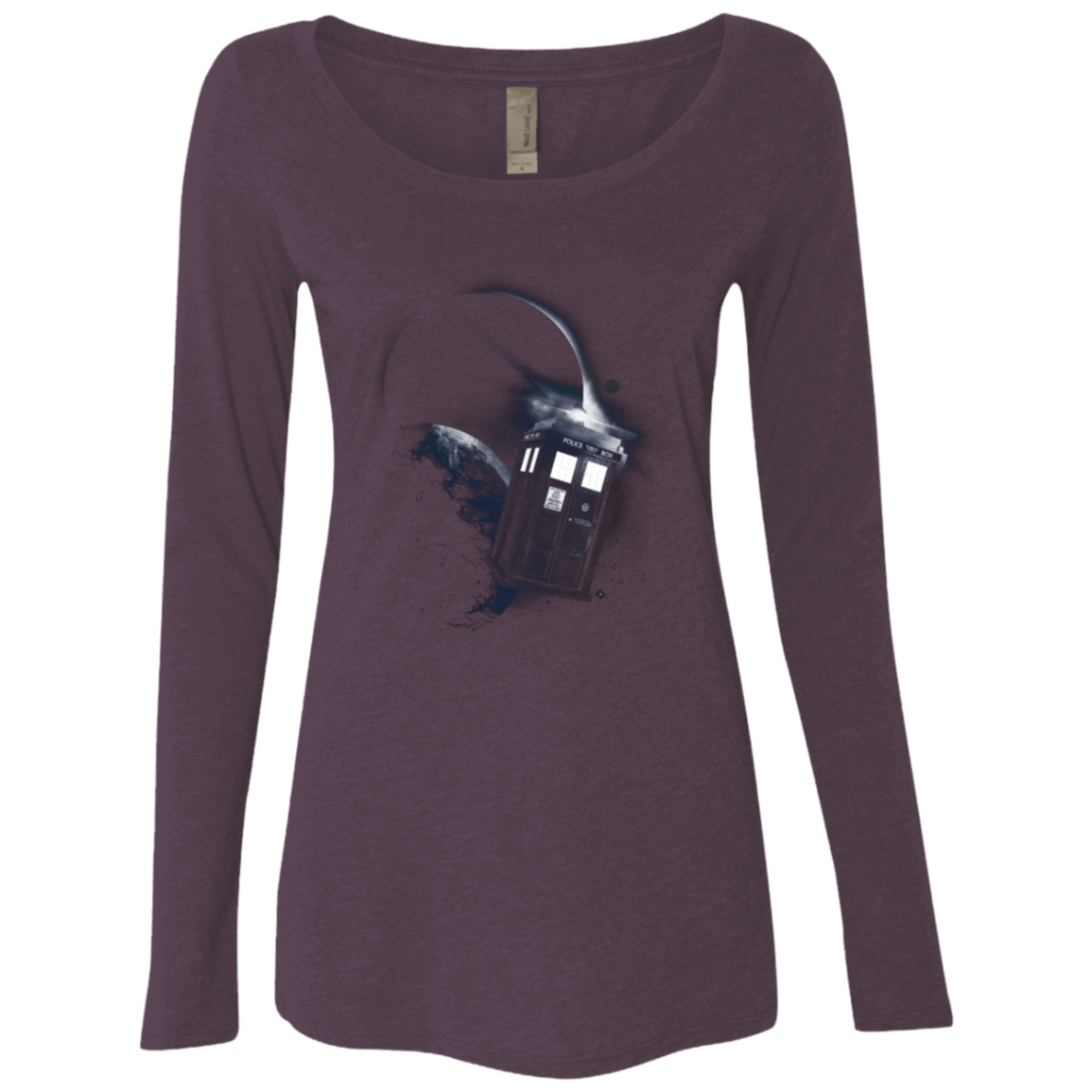 T-Shirts Vintage Purple / Small TARDIS 2 Women's Triblend Long Sleeve Shirt
