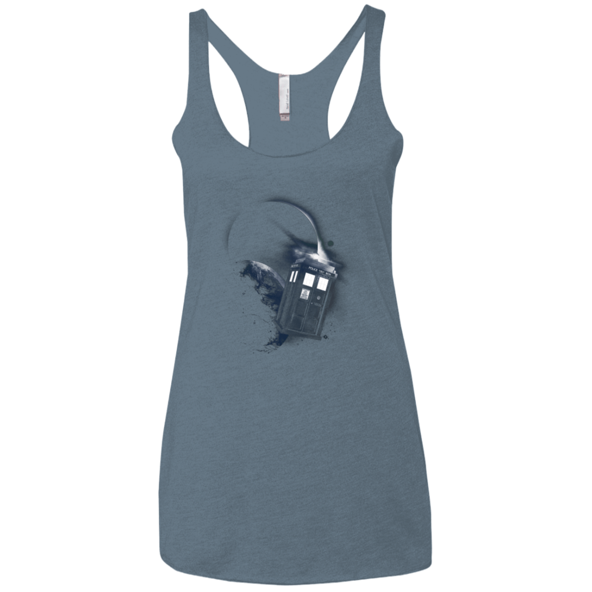 T-Shirts Indigo / X-Small TARDIS 2 Women's Triblend Racerback Tank