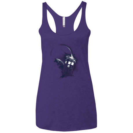 T-Shirts Purple / X-Small TARDIS 2 Women's Triblend Racerback Tank