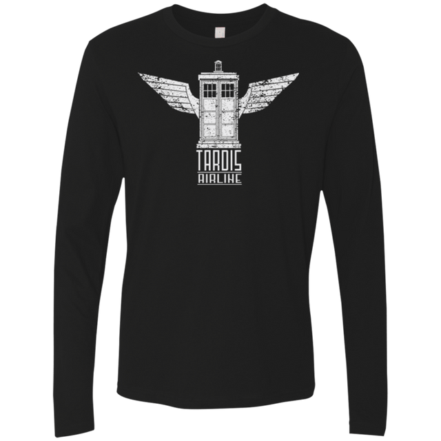 T-Shirts Black / Small Tardis Airline Men's Premium Long Sleeve