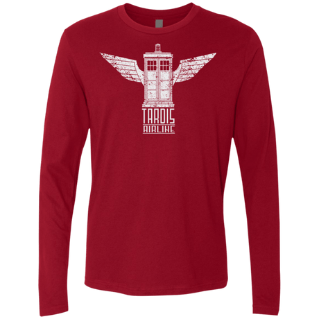 T-Shirts Cardinal / Small Tardis Airline Men's Premium Long Sleeve