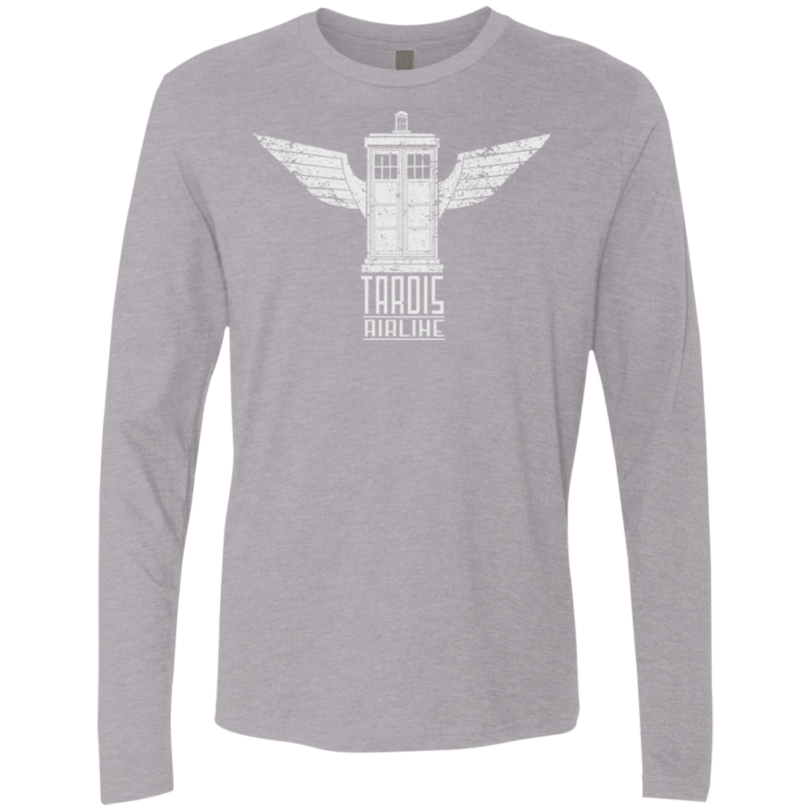 T-Shirts Heather Grey / Small Tardis Airline Men's Premium Long Sleeve