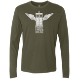 T-Shirts Military Green / Small Tardis Airline Men's Premium Long Sleeve