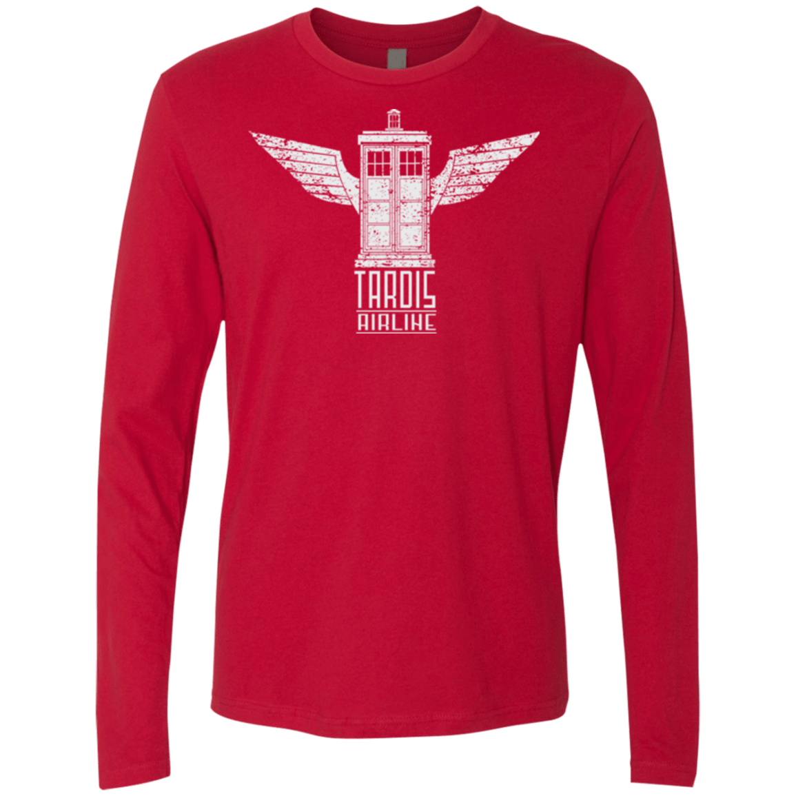 T-Shirts Red / Small Tardis Airline Men's Premium Long Sleeve