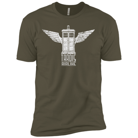 T-Shirts Military Green / X-Small Tardis Airline Men's Premium T-Shirt