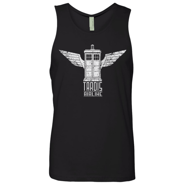 T-Shirts Black / Small Tardis Airline Men's Premium Tank Top