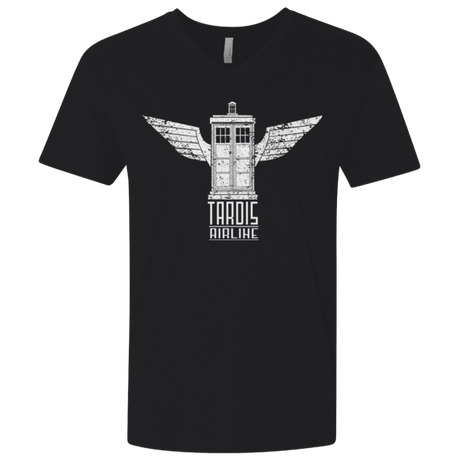 T-Shirts Black / X-Small Tardis Airline Men's Premium V-Neck