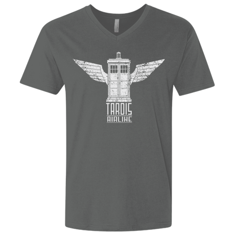 T-Shirts Heavy Metal / X-Small Tardis Airline Men's Premium V-Neck