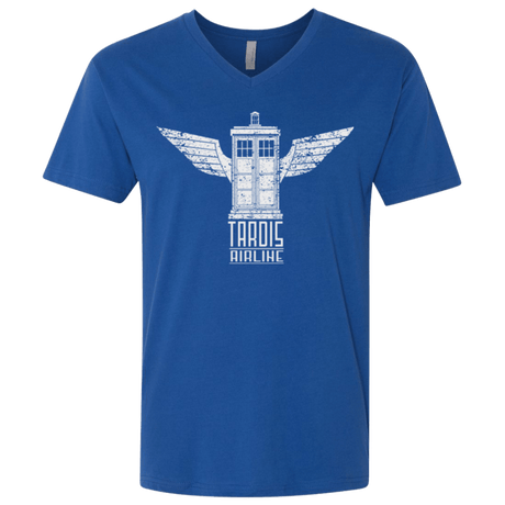 T-Shirts Royal / X-Small Tardis Airline Men's Premium V-Neck