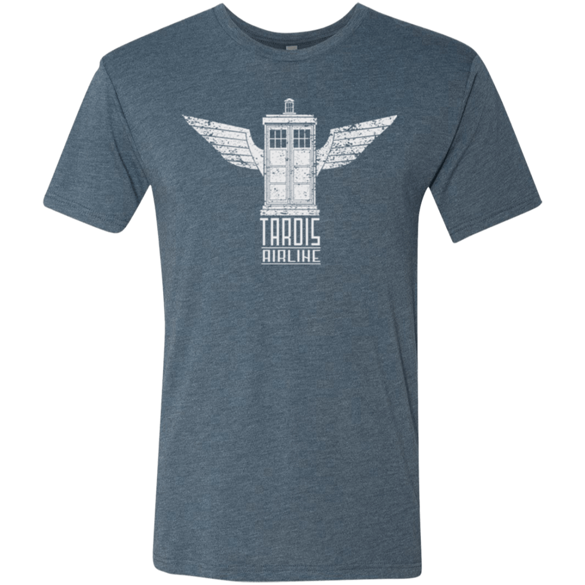 T-Shirts Indigo / Small Tardis Airline Men's Triblend T-Shirt