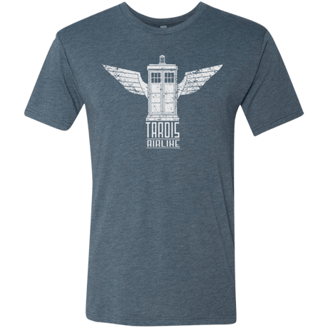 T-Shirts Indigo / Small Tardis Airline Men's Triblend T-Shirt