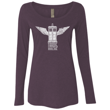 T-Shirts Vintage Purple / Small Tardis Airline Women's Triblend Long Sleeve Shirt