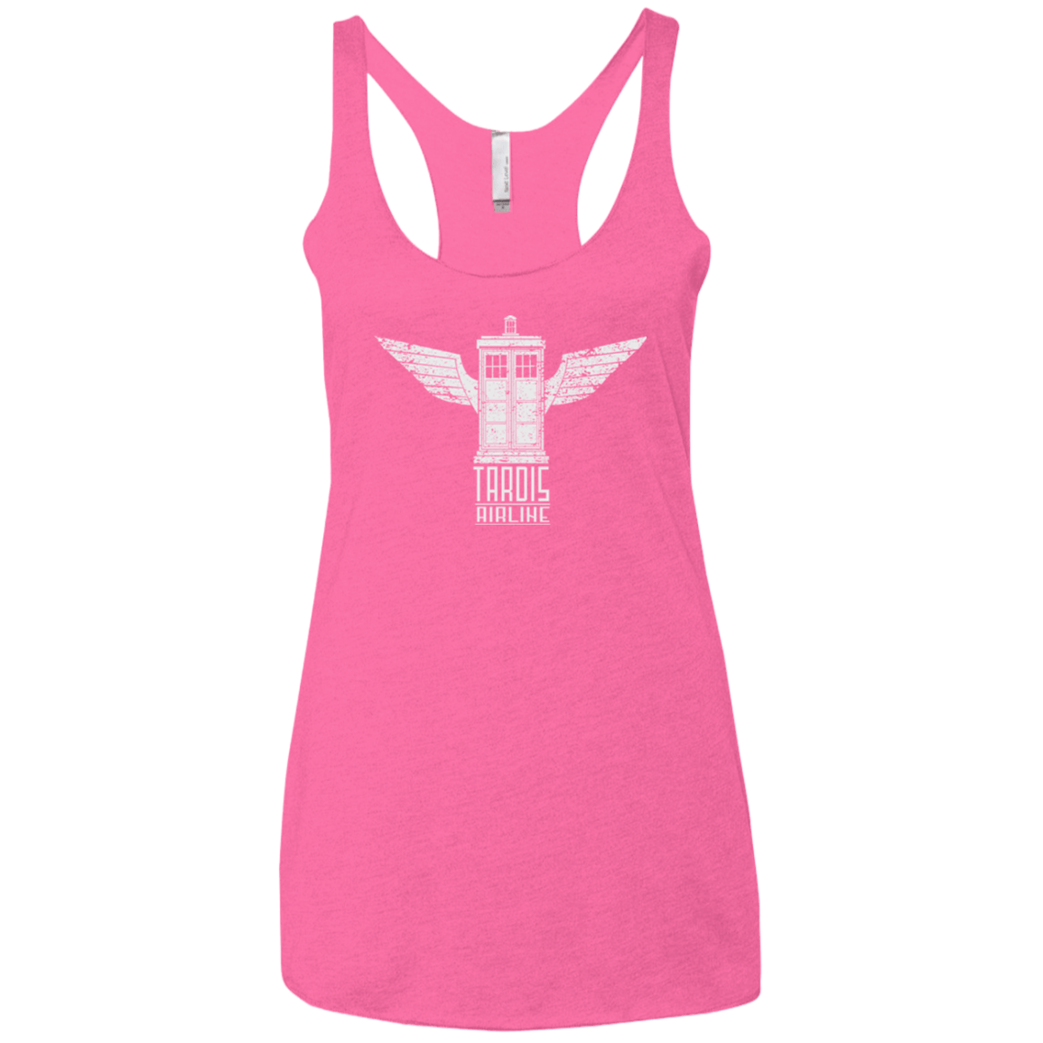 T-Shirts Vintage Pink / X-Small Tardis Airline Women's Triblend Racerback Tank