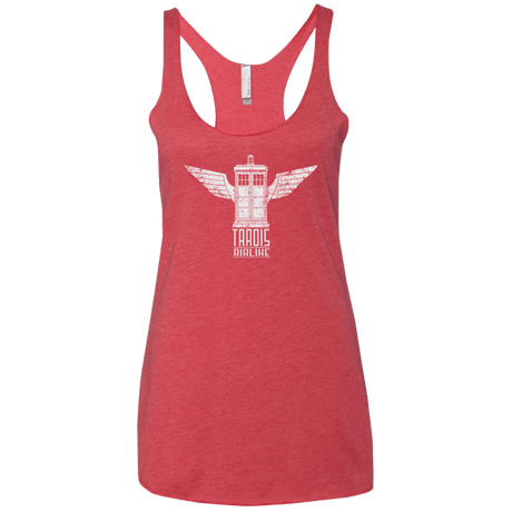 T-Shirts Vintage Red / X-Small Tardis Airline Women's Triblend Racerback Tank