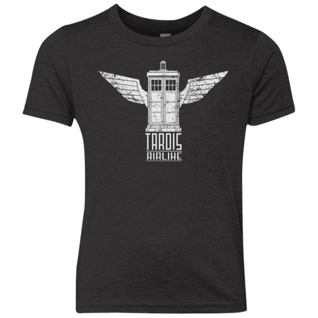 T-Shirts Vintage Black / YXS Tardis Airline Youth Triblend T-Shirt