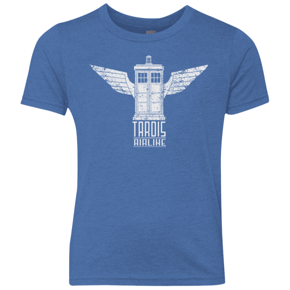 T-Shirts Vintage Royal / YXS Tardis Airline Youth Triblend T-Shirt
