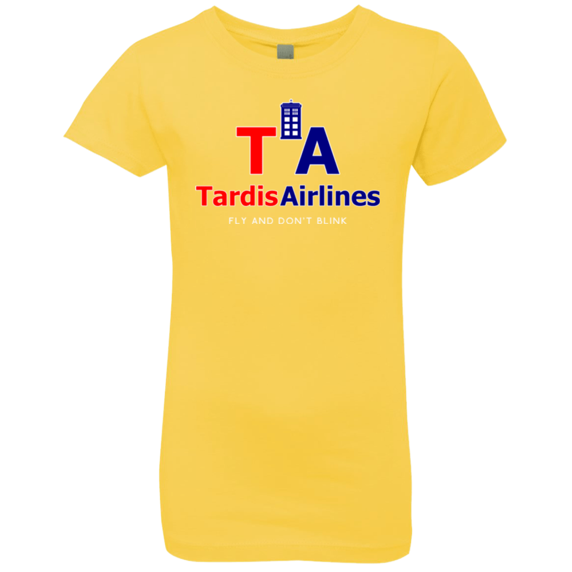 T-Shirts Vibrant Yellow / YXS Tardis Airlines Girls Premium T-Shirt