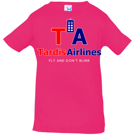T-Shirts Hot Pink / 6 Months Tardis Airlines Infant Premium T-Shirt