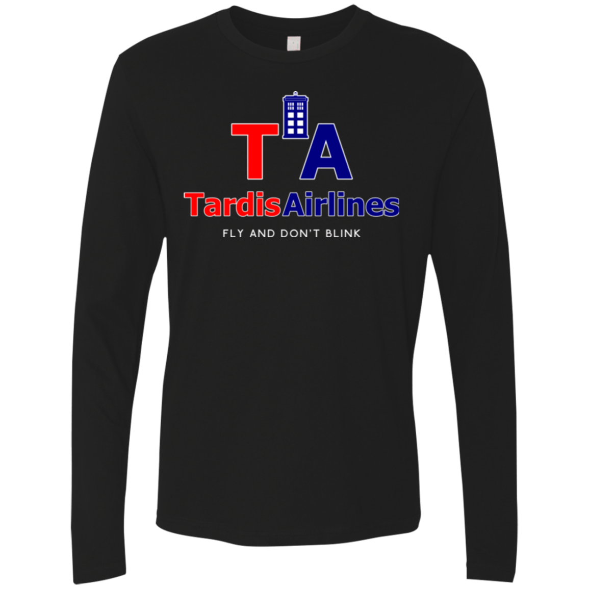 T-Shirts Black / Small Tardis Airlines Men's Premium Long Sleeve