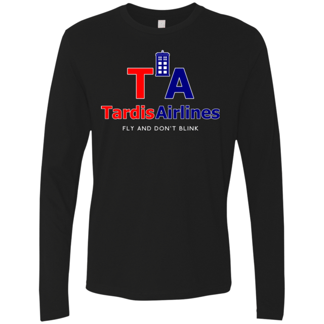 T-Shirts Black / Small Tardis Airlines Men's Premium Long Sleeve