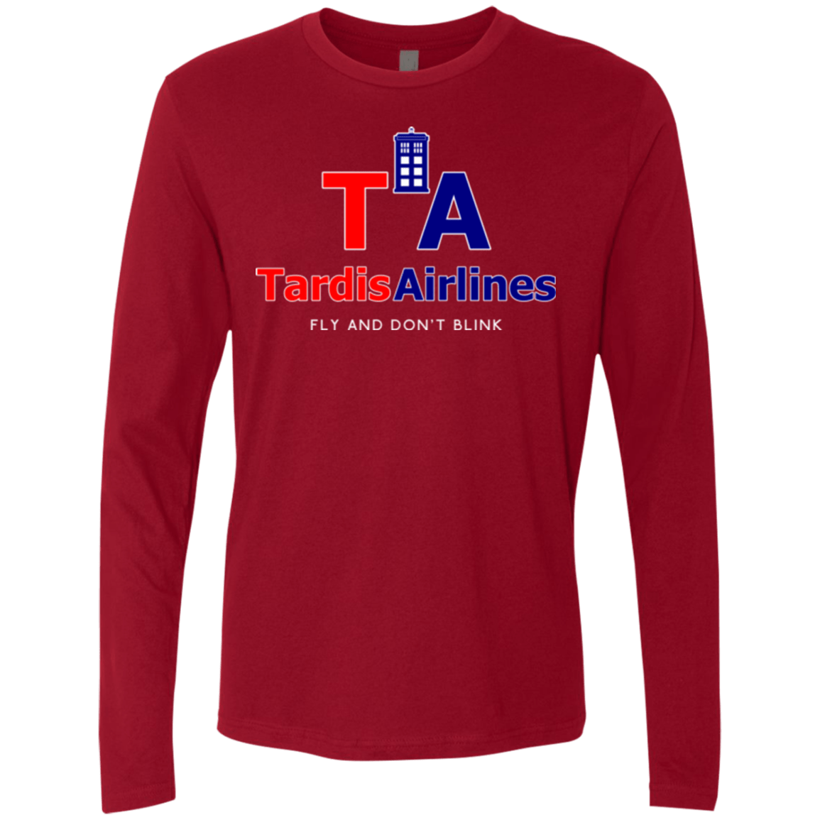 T-Shirts Cardinal / Small Tardis Airlines Men's Premium Long Sleeve