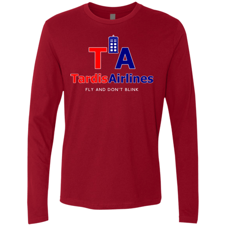 T-Shirts Cardinal / Small Tardis Airlines Men's Premium Long Sleeve
