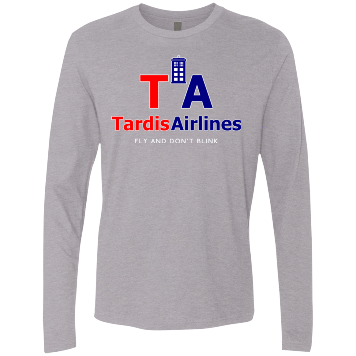 T-Shirts Heather Grey / Small Tardis Airlines Men's Premium Long Sleeve
