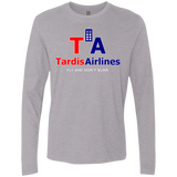 T-Shirts Heather Grey / Small Tardis Airlines Men's Premium Long Sleeve