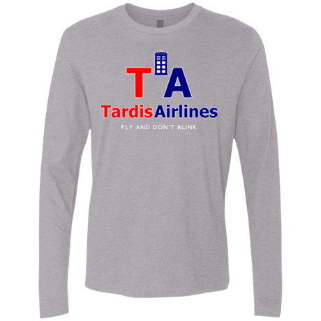 T-Shirts Heather Grey / Small Tardis Airlines Men's Premium Long Sleeve