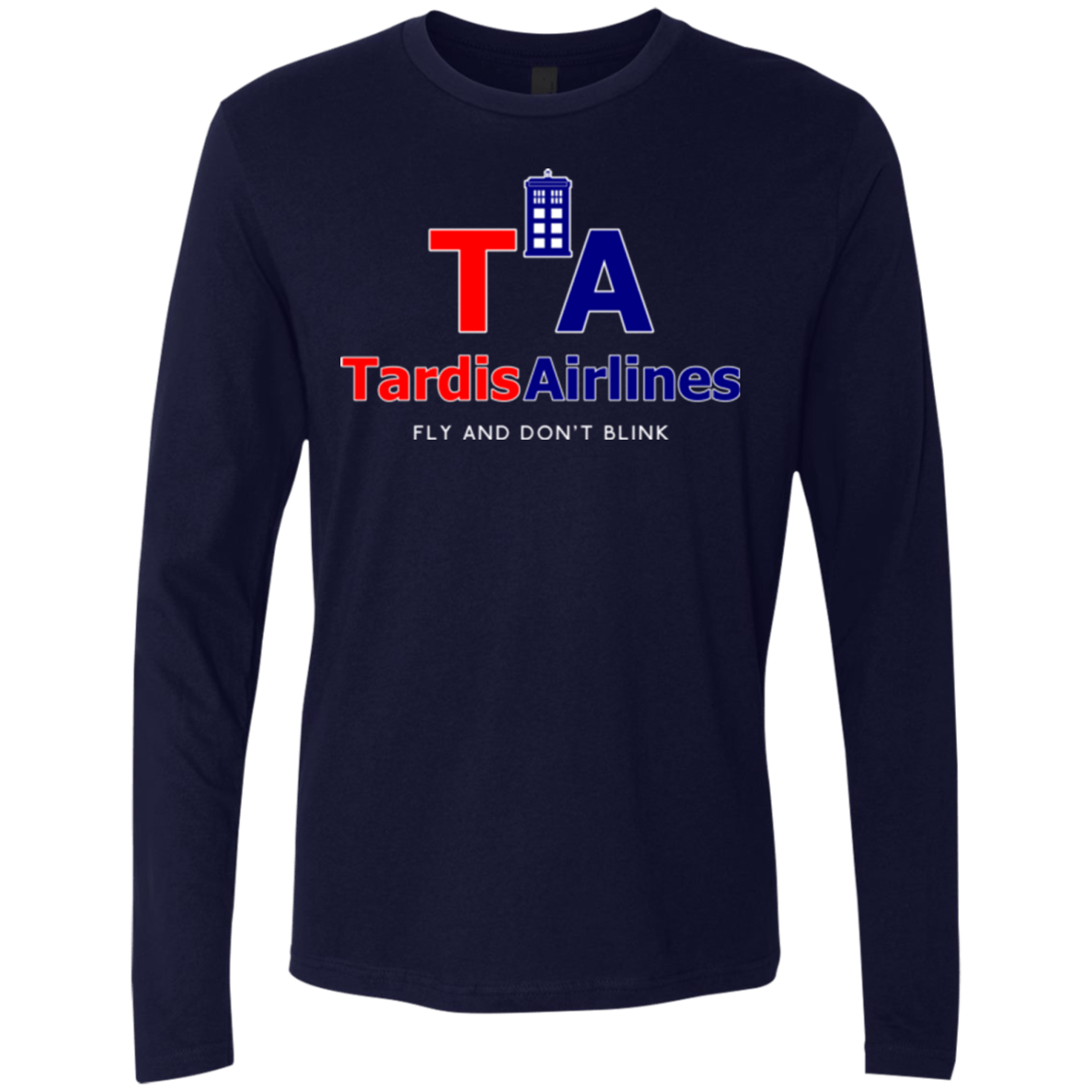 T-Shirts Midnight Navy / Small Tardis Airlines Men's Premium Long Sleeve