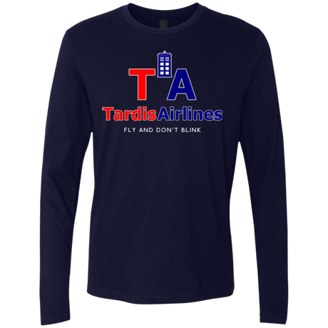 T-Shirts Midnight Navy / Small Tardis Airlines Men's Premium Long Sleeve