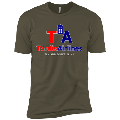 T-Shirts Military Green / X-Small Tardis Airlines Men's Premium T-Shirt